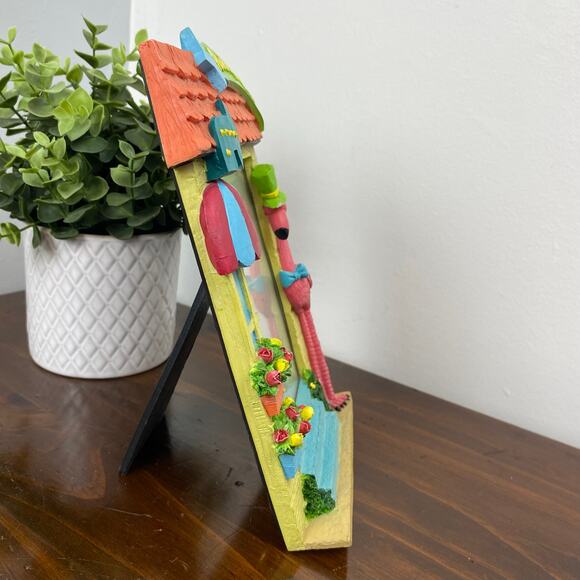 Vintage Tropical Beach Picture Frame Flamingo - Picture 6 of 10